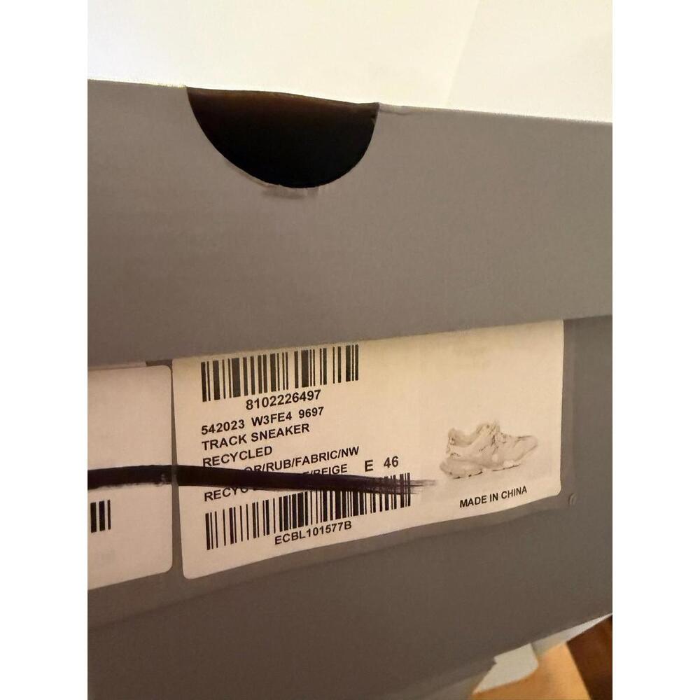 Balenciaga Track Sneakers Speckled Beige SZ 46 Brand New - Picture 5 of 5
